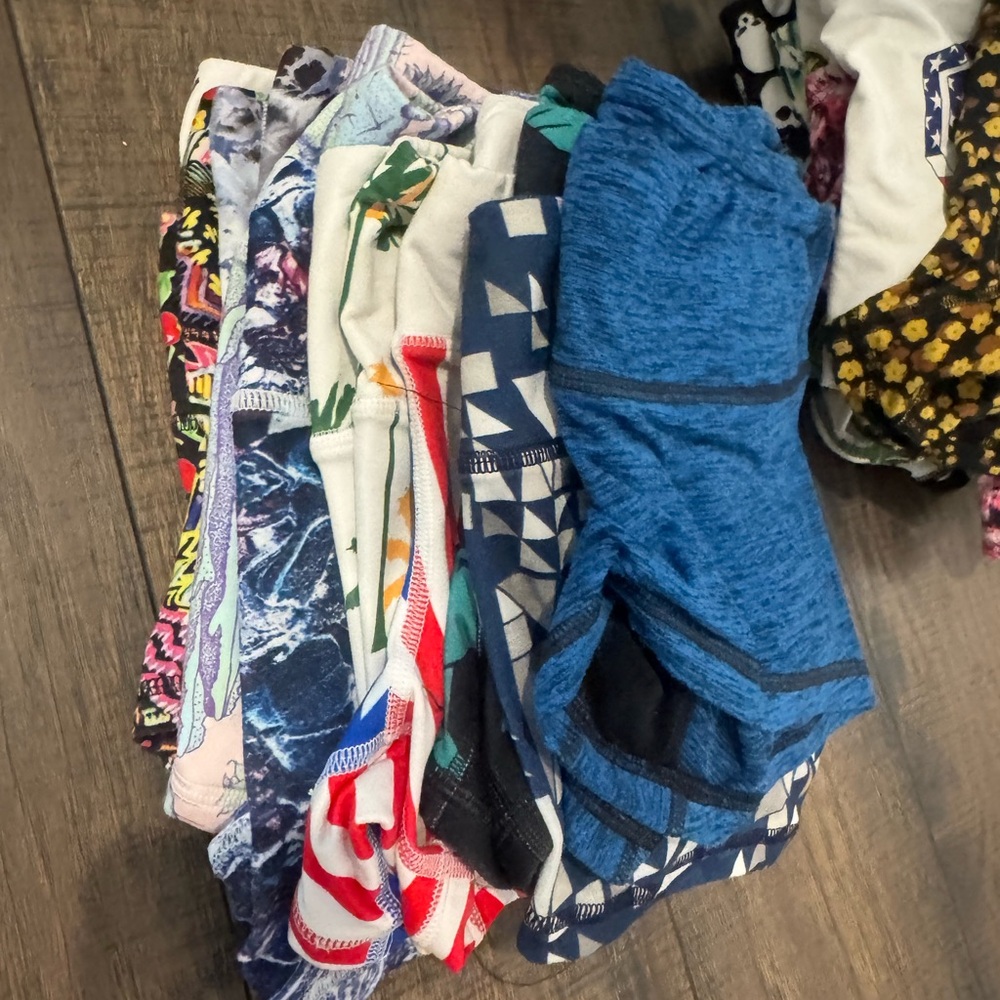 Fleo Women's Athletic Shorts Bundle - Blue and Multi